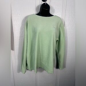 The Hungar Site Green Women’s Fleece Sweatshirt Size Large EUC